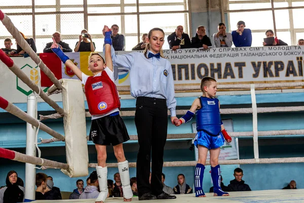 Odessa Ukraine Avril 2015 Coupe Ukraine Boxe Thaïlandaise Chez Les — Photo