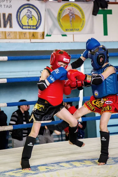 Odessa Ukraine Avril 2015 Coupe Ukraine Boxe Thaïlandaise Chez Les — Photo