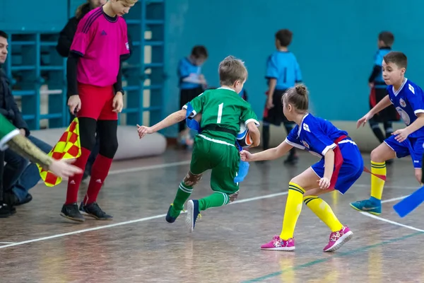 Odessa Ukraina Febr 2018 Dzieci Gry Rugby Podczas Gry Derby — Zdjęcie stockowe