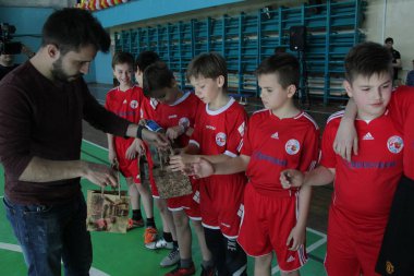 29 Nisan 2017 - Odessa, Ukrayna: rugby ligi odessa maçın özel spor okulu