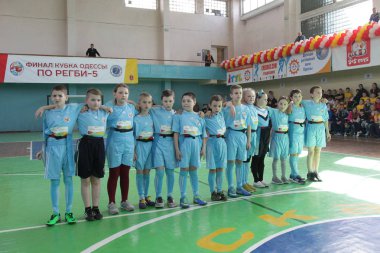 Odessa, Ukrayna - 29 Nisan 2017: rugby ligi odessa maçın özel spor okulu