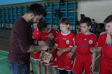 29 Nisan 2017 - Odessa, Ukrayna: rugby ligi odessa maçın özel spor okulu