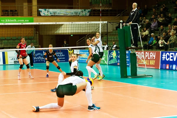 Odessa Ukraina September 2017 2018 Cev Volleyboll Cup Kvinnor Spelade — Stockfoto