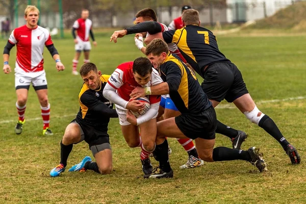 Odessa Ucrânia Novembro 2015 Campeonato Ucraniano Rugby Credo Odessa Olympic — Fotografia de Stock