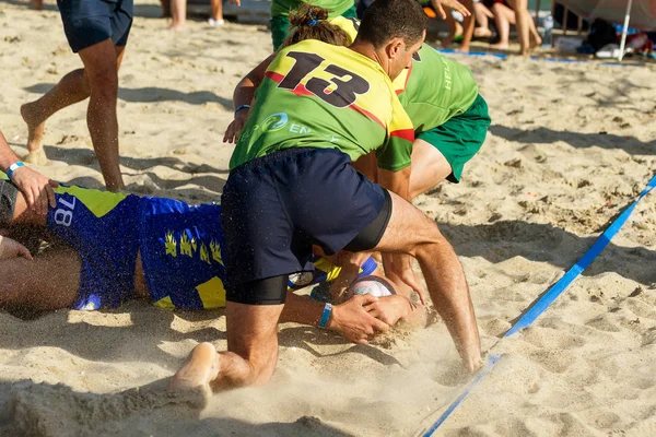 Odessa Ukraine Agosto 2017 Festival Internacional Rugby Areia Praia Durante — Fotografia de Stock