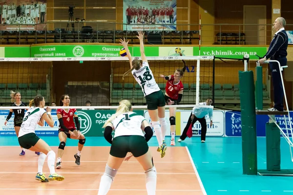 オデッサ ウクライナ 2017 2018 Cev スペイン選手権バレーボール カップ Khimik ユージヌィ ウクライナ — ストック写真