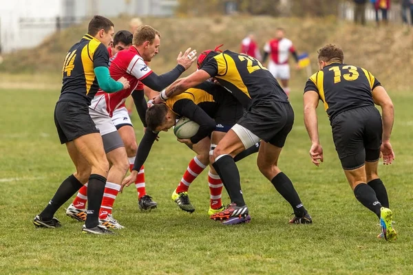 Odessa Ucrânia Novembro 2015 Campeonato Ucraniano Rugby Credo Odessa Olympic — Fotografia de Stock