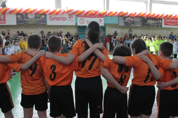 Odessa Ucrânia Abril 2017 Partida Liga Rugby Odessa Escola Especial — Fotografia de Stock