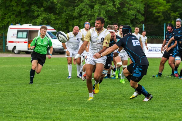 Krasnodar Rusia Mayo 2018 Campeonato Ruso Rugby Entre Hombres Kuban — Foto de Stock