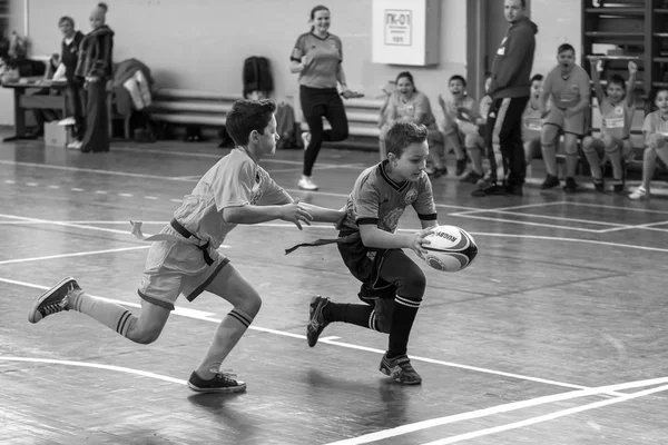 Odessa Ucrania Abril 2017 Tiro Monocromo Rugby Liga Rugby Odessa —  Fotos de Stock