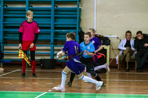 Oděsa Ukrajina Roce 2018 Malé Děti Hrát Rugby Během Hry — Stock fotografie