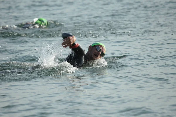 Oděsa Ukrajina Září 2018 Oceanman Jsme Jsou Otevřené Vodě Plavat — Stock fotografie