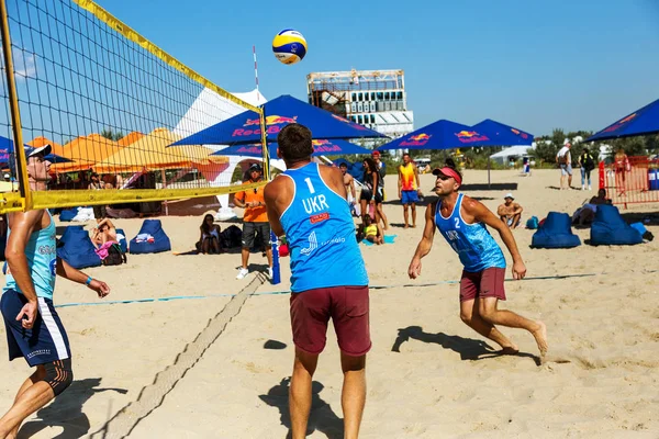 Odessa Ukraine August 2017 Ukrainsk Beach Volleyball Championship Havet Strand - Stock-foto