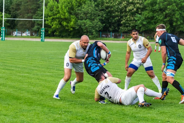 Krasnodar Rusia Mai 2018 Campionatul Rus Rugby Rândul Bărbaților Kuban — Fotografie, imagine de stoc