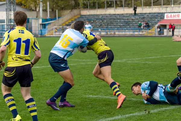 Odessa Ucrania Mayo 2017 Copa Europa Rugby Ucrania Azul Suecia —  Fotos de Stock