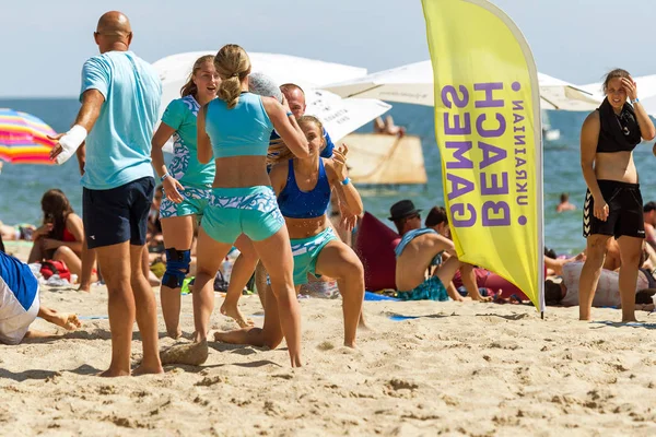 Odessa Ukraine August 2017 International Rugby Festival Sand Sea Beach — Stock Photo, Image