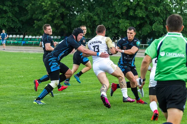 Krasnodar Rusia Mayo 2018 Campeonato Ruso Rugby Entre Hombres Kuban — Foto de Stock