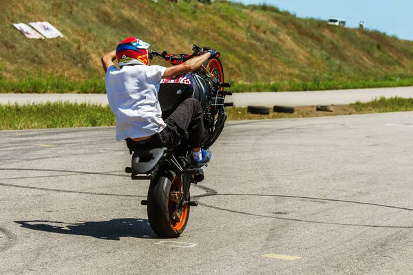 Οδησσός Ουκρανία Ιουνίου 2018 Αγώνων Μοτοσικλέτας Δυναμική Και Ρεαλιστική Αγωνιστικών — Φωτογραφία Αρχείου
