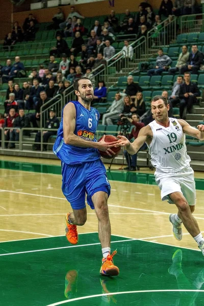 Oděsa Ukrajina Prosince 2015 Zápas Super League Ukrajiny Basketbalové Derby — Stock fotografie