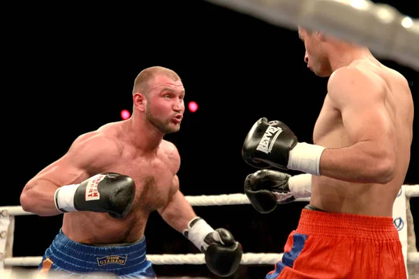 Odessa Ukraine May 2014 Boxing Ring Roman Golovashchenko Ukraine Shalva — Stock Photo, Image