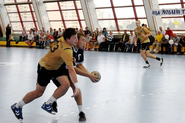 Odessa Ucrania Septiembre 2010 Intenso Partido Balonmano Amistoso Emocional Entre —  Fotos de Stock