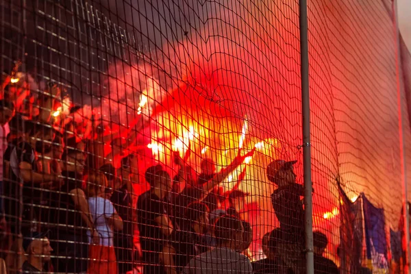 Odessa Oekraïne July2 2018 Fanatieke Fans Tribunes Tijdens Spel Van — Stockfoto