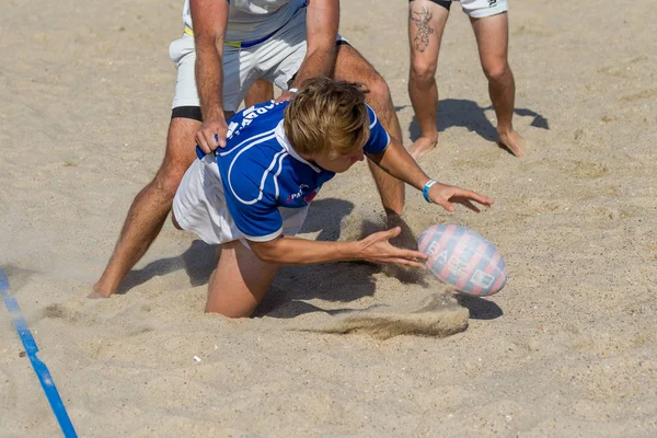 Odessa Ukraina Sierpnia 2017 Międzynarodowy Festiwal Rugby Piaszczystej Plaży Morza — Zdjęcie stockowe