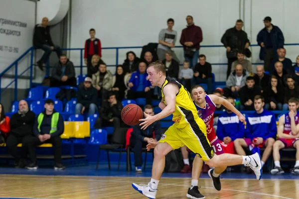 Oděsa Ukrajina Února 2018 Mistrovství Ukrajiny Basketbalu Dynamické Derby Střet — Stock fotografie