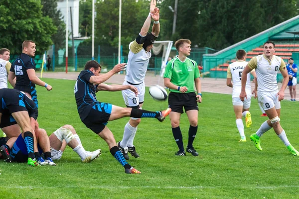 Krasnodar Rússia Maio 2018 Campeonato Russo Rugby Entre Homens Kuban — Fotografia de Stock