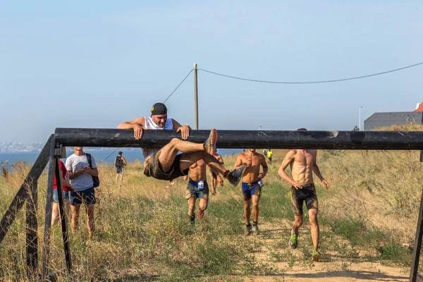 Odessa Ukraina Sierpień 2018 Tradycyjne Sporty Wyścigi Narodu Ukraiński Wyścig — Zdjęcie stockowe