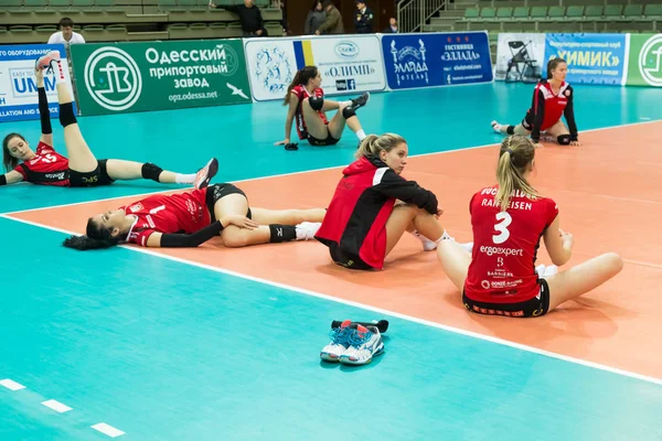 Odessa Ukraina September 2017 2018 Cev Volleyboll Cup Kvinnor Spelade — Stockfoto