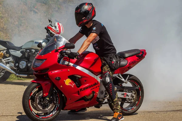 Oděsa Ukrajina Června 2018 Auto Show Extrémní Triky Motocykly Legendární — Stock fotografie