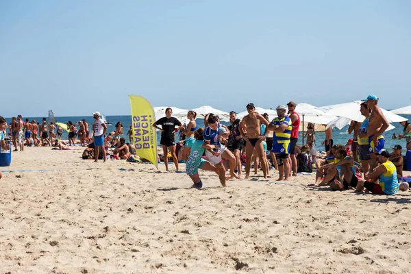 Odessa Ukraine August 2017 International Rugby Festival Sand Sea Beach — Stock Photo, Image