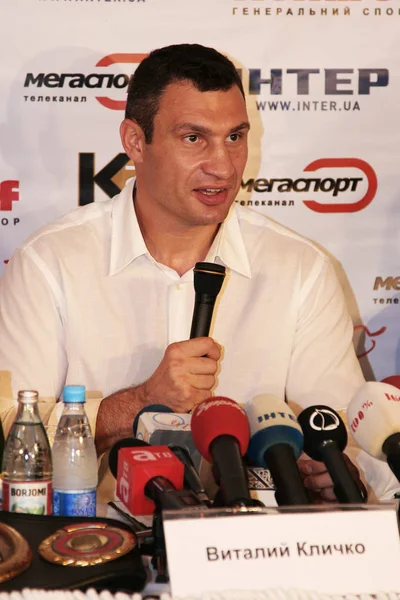 Odessa Ukraina Juli 2009 Världsmästare Vitali Klitschko Håller Presskonferens Klitschko — Stockfoto