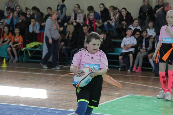 Odessa Ucrânia Abril 2017 Partida Liga Rugby Odessa Escola Especial — Fotografia de Stock