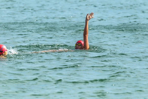 Odessa Oekraïne 2018 Oceanman Wij Open Open Water Zwemmen Competitie — Stockfoto