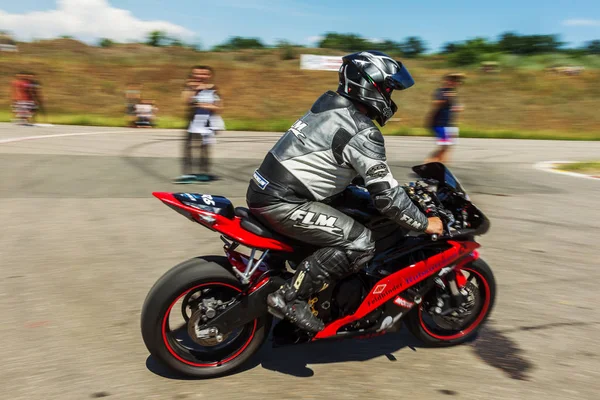 Odessa Ucrania Junio 2018 Carreras Motos Motos Carreras Dinámicas Realistas —  Fotos de Stock