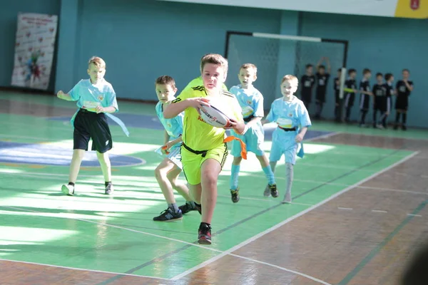 Odessa Ucrânia Abril 2017 Partida Liga Rugby Odessa Escola Especial — Fotografia de Stock