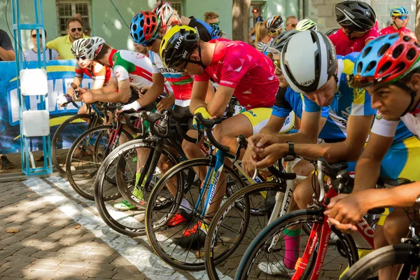 Odessa Ukraine August 2017 Eine Gruppe Von Radfahrern Auf Rennrädern — Stockfoto