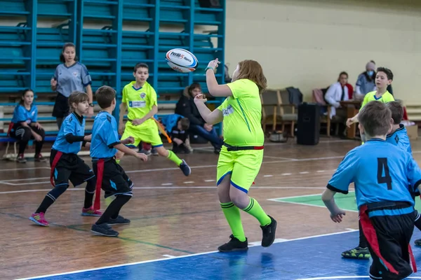 Odessa Ucrania Abril 2017 Liga Rugby Odessa Partido Escuela Deportes —  Fotos de Stock