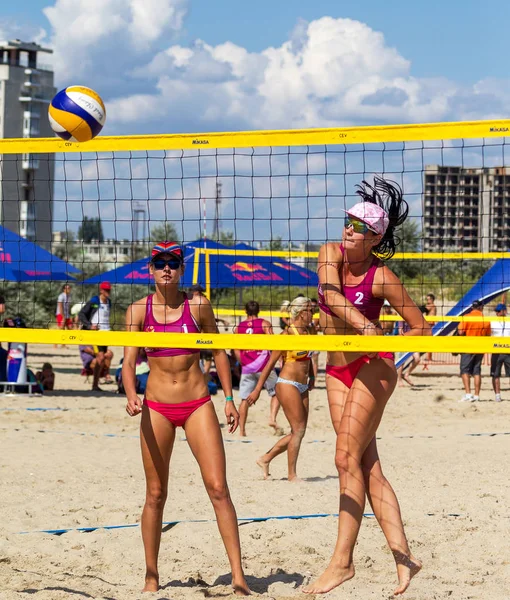 Odessa Ukrayna Ağustos 2017 Ukrayna Beach Voleybol Şampiyonası Oyunlar Festivali — Stok fotoğraf