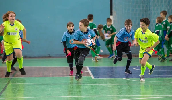 Odessa Ucrania Abril 2017 Liga Rugby Odessa Partido Escuela Deportes —  Fotos de Stock