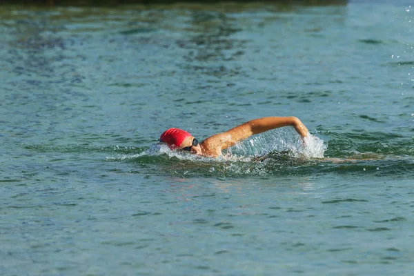 Odessa Ukraine 2018 Oceanman Open Open Open Water Swimming Competition — стоковое фото