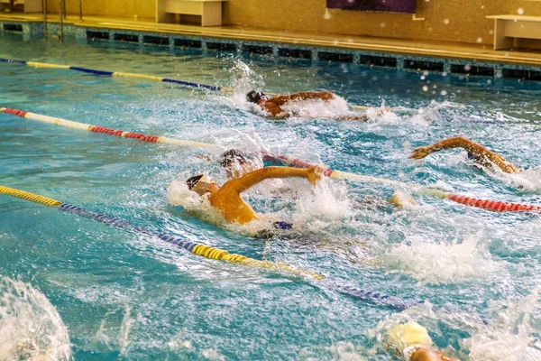 Odessa Ukraine September 2016 Sportliches Schwimmen Pool Während Der Ukrainischen — Stockfoto