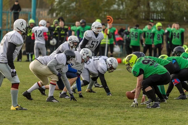 Odessa Ucrânia Novembro 2015 Copa Ucrânia Sobre Piratos Futebol Americano — Fotografia de Stock