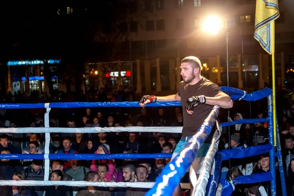 Odessa Ucrania Octubre 2015 Peleas Regionales Ring Atletismo Mma Luchadores — Foto de Stock