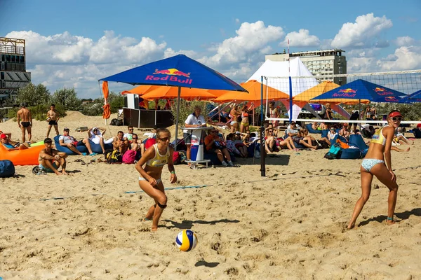 Odessa Ukrayna Ağustos 2017 Ukrayna Beach Voleybol Şampiyonası Oyunlar Festivali — Stok fotoğraf