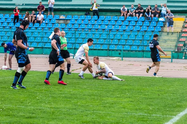 Krasnodar Russia May 2018 Russian Rugby Championship Men Kuban Krasnodar — Stock Photo, Image