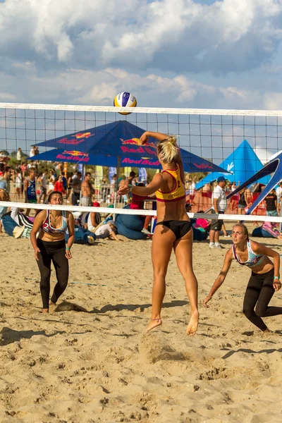 Odessa Ukrayna Ağustos 2017 Ukrayna Beach Voleybol Şampiyonası Oyunlar Festivali — Stok fotoğraf