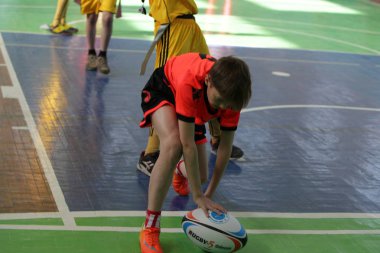 29 Nisan 2017 - Odessa, Ukrayna: rugby ligi odessa maçın özel spor okulu